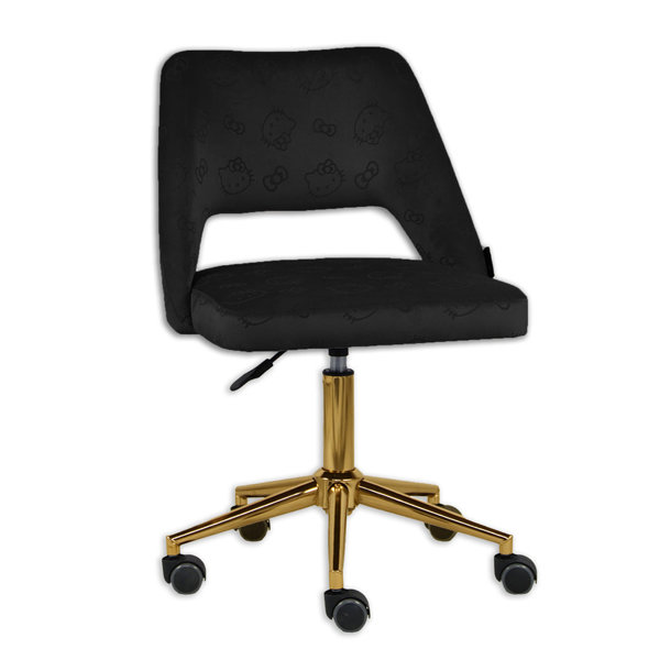 Black velvet deals vanity chair